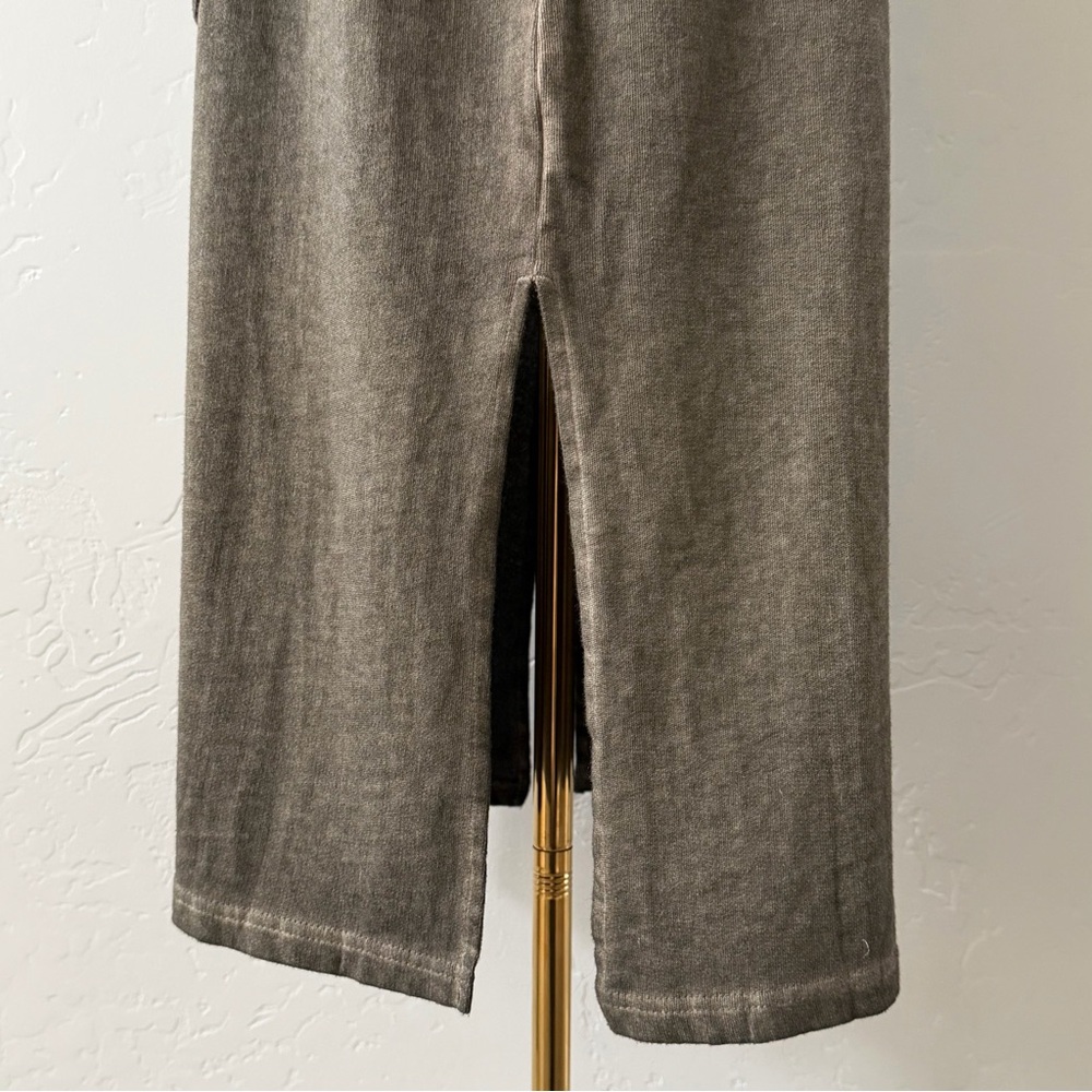 POL Mineral Wash Olive Sleeveless Hoodie T-Shirt Dress SMALL - Picture 7 of 13